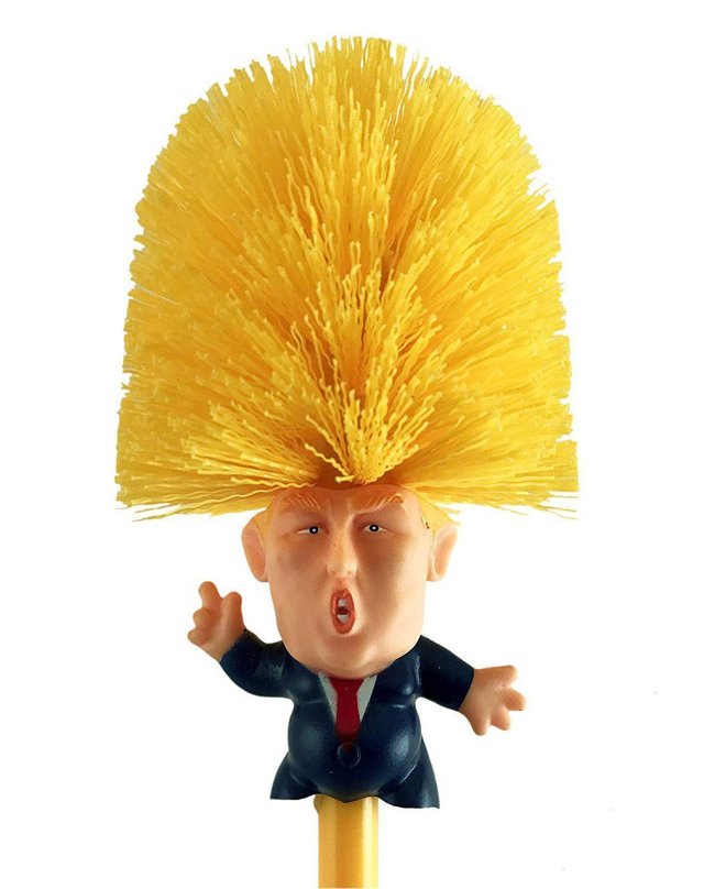 Donald Trump Toilet Brush Set