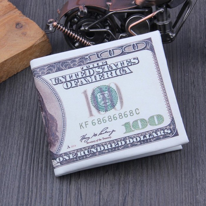 $100 Hundred Dollar Bill Wallet US Dollar Wallet Funny Wallet Gifts for Father Him Men