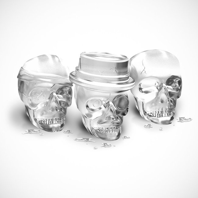 Bone Chilling Skull Ice Mold Set