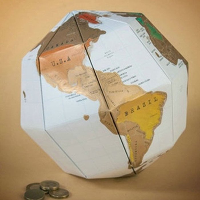 Scratch Map Globe