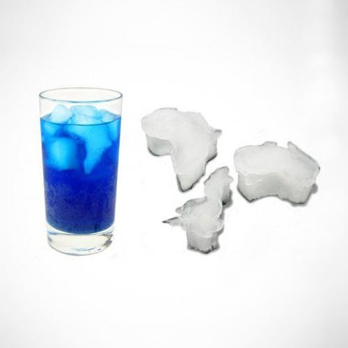 Global Warming Continents Ice Cube Tray
