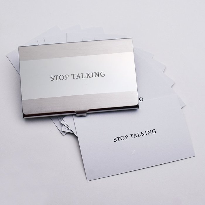 Stop Talking Cards Business Cards Personalized Cards