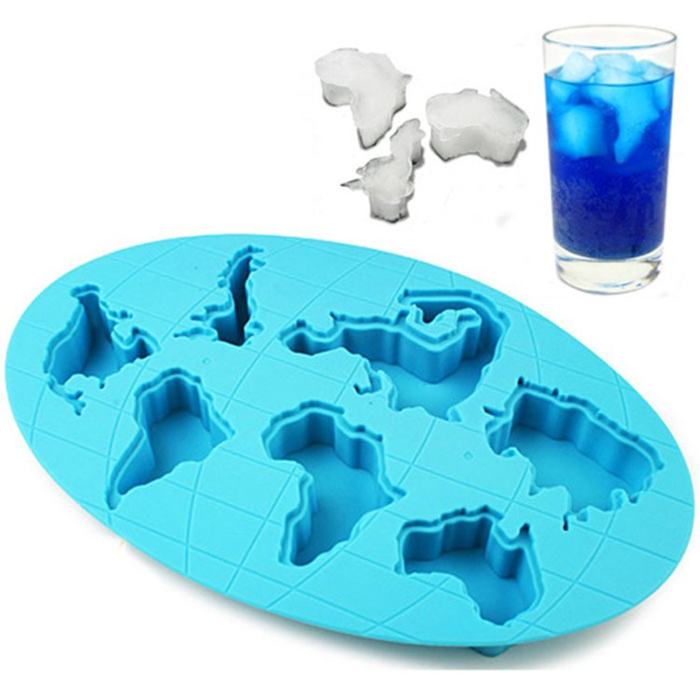 Global Warming Continents Ice Cube Tray