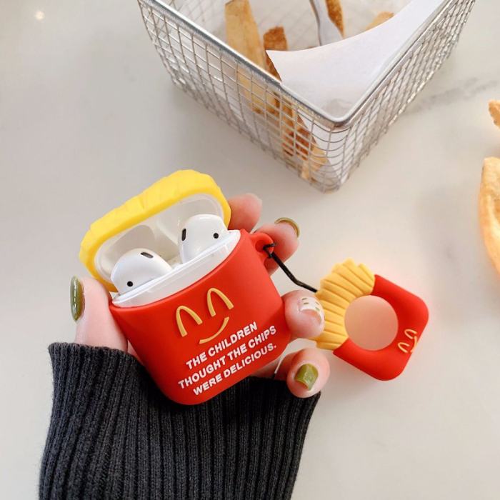 Hamburger & French Fries AirPods Case For Apple Airpods 1 2 Pro Gift for Women Girls