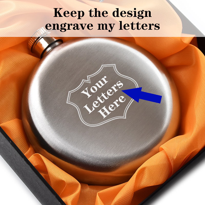 Put Some Hair On Your Chest Flask 5oz Round Hip Flask