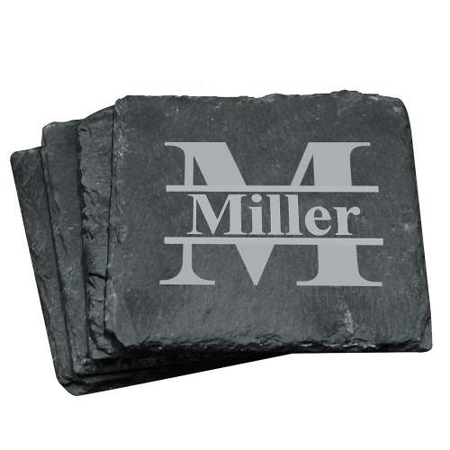 Personalized Slate Coaster Set