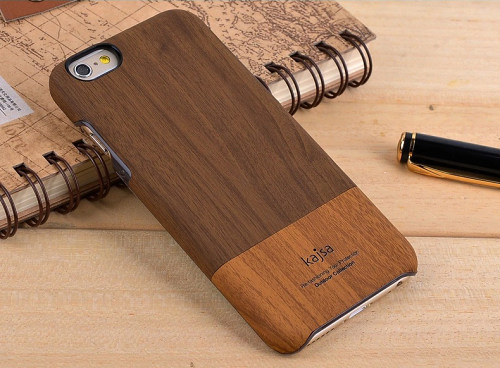 Clearance Wood Grain Leather iPhone Case