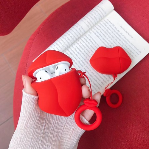 Fashionable Sexy Red Lips Airpods 1/ 2 case