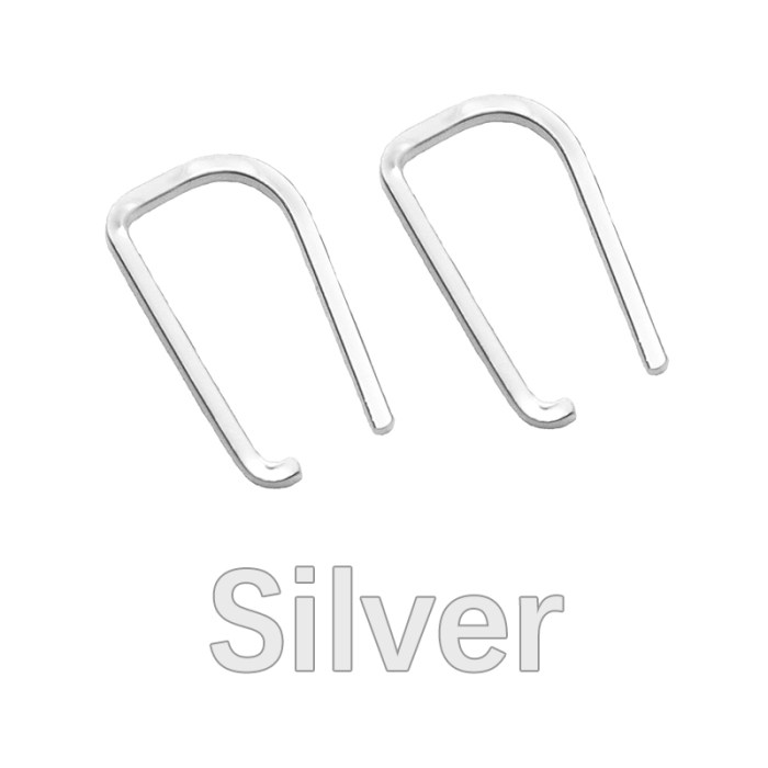 925 Silver Stapler Needle Ear Studs Gift for Her for Him