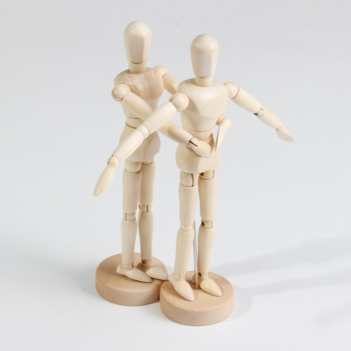 7 Wooden Hand Model and 8 Posable Wooden Mannequin Figure for