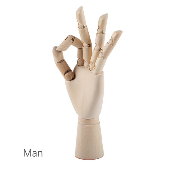 Artist Wooden Hand Model Gift For Him Kids Home Decoration