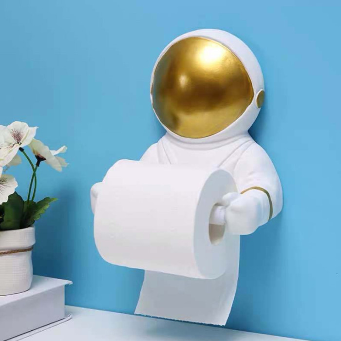 Astronaut Tissue Holder Paper Roller for Wall Bathroom Toilet Gifts for Home