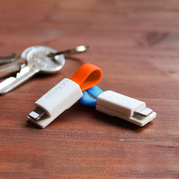 The World's Smallest Keyring Cable for iPhone Android Type-C Tiny Cable Keychain Gifts for Father