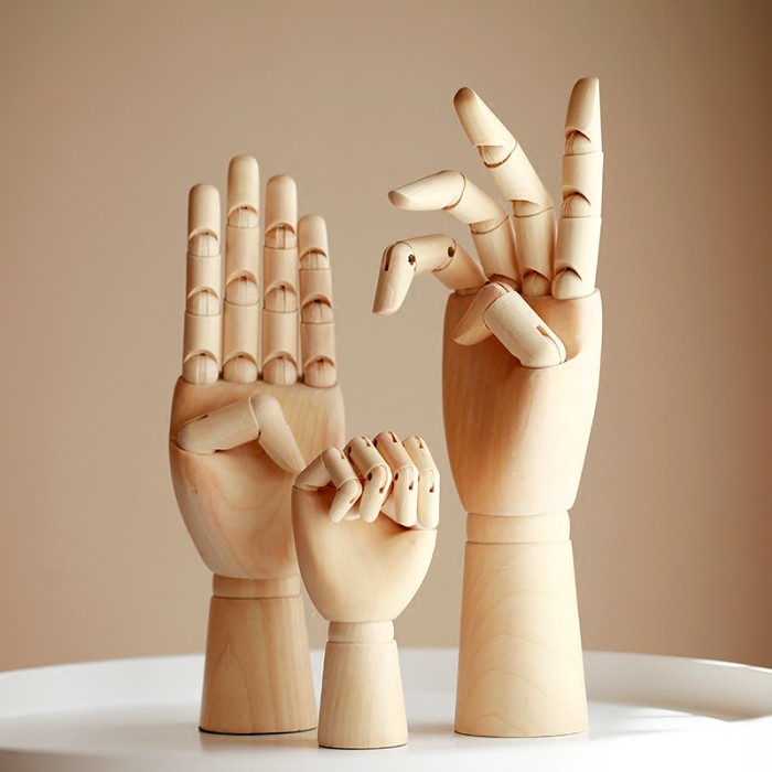 Artist Wooden Hand Model Gift For Him Kids Home Decoration