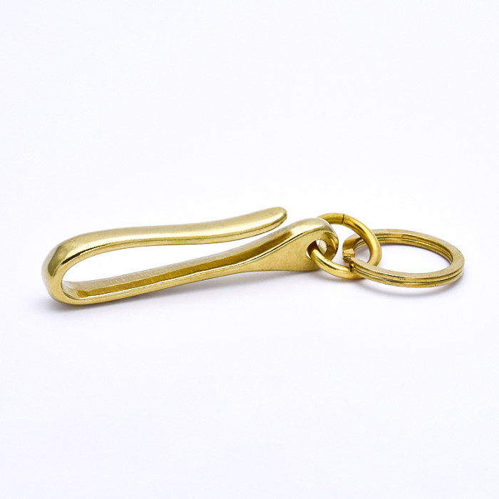 Japanese Hook Keychain Personalized Brass Keychain Gifts for Men for Father