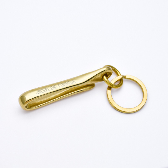 Japanese Hook Keychain Personalized Brass Keychain Gifts for Men for Father