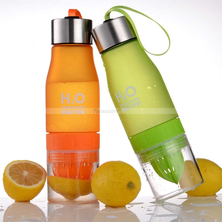 Lemon Fruit Juicer Bottle H2O Drink More Water Bottle