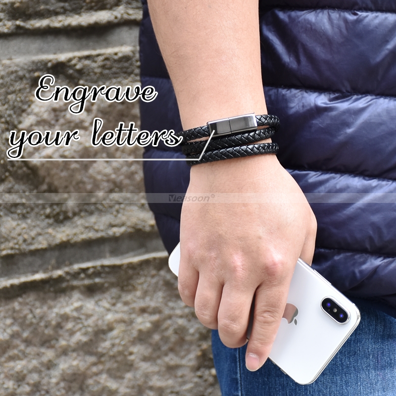 Personalized Gifts Cable Bracelet 60cm for Apple Samsung Type-C Android Custom Bracelet
