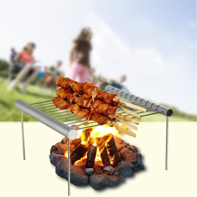Mini Pocket BBQ Grill Portable Stainless Steel BBQ Grill Folding BBQ Grill Barbecue Accessories