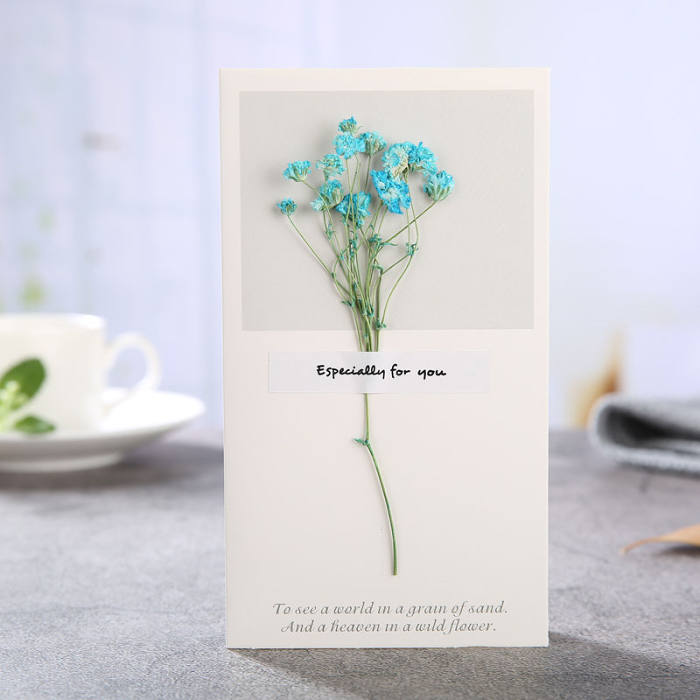 Dry Flower Greeting Cards Personalized Custom Greeting Cards可定制幹花賀卡말린 꽃 인사말 카드乾燥した花のグリーティングカードTarjeta de felicitación de flores secas