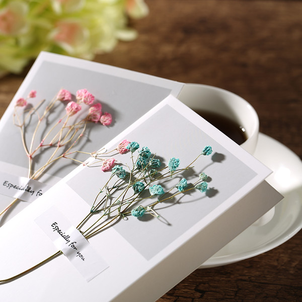 Dry Flower Greeting Cards Personalized Custom Greeting Cards可定制幹花賀卡말린 꽃 인사말 카드乾燥した花のグリーティングカードTarjeta de felicitación de flores secas