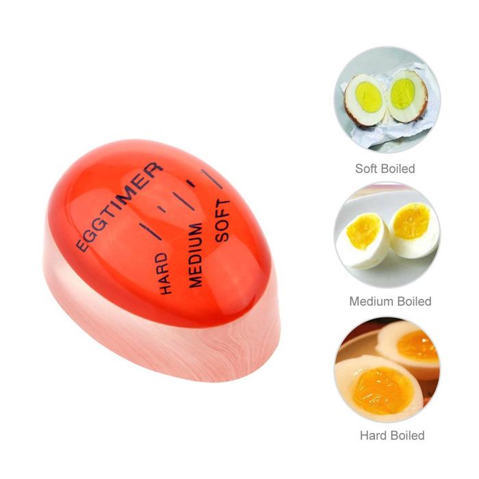Egg Perfect Timer Kitchen Craft Colour Changing Egg Timer Kitchen Hard Boiled Egg Timer Gifts for Cooker : Veasoon