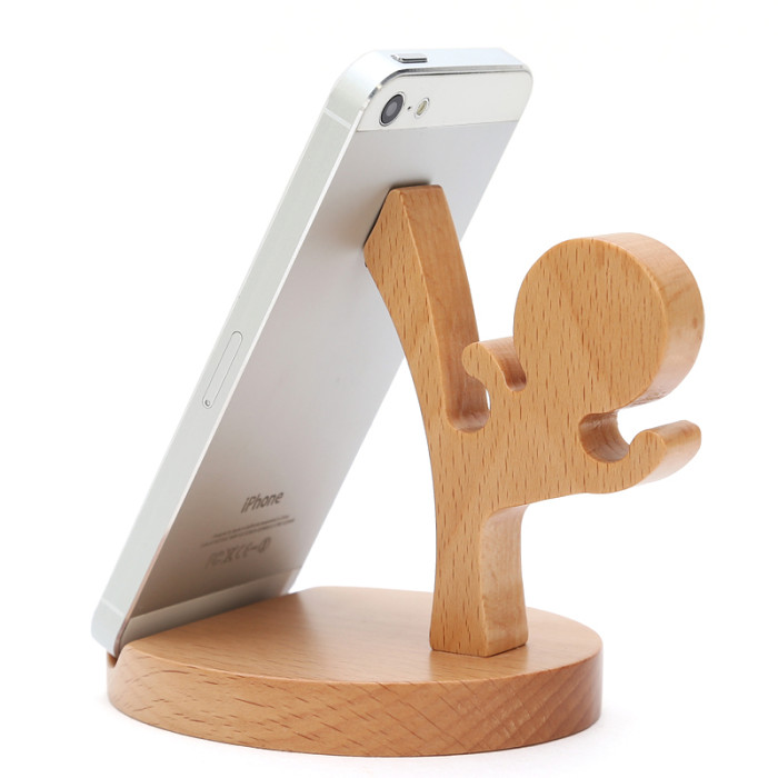 Ninja Kung Fu Smartphone Stand Wood Phone Dock Personalized iPhone Stand Custom Gifts Free Shipping