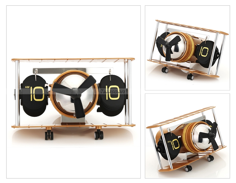 The-Wright-Brothers-Plane-Auto-Flip-Clock-Classic-Vintage-Plane-Clock-Home-Decoration-Personalized-Wedding-Gift