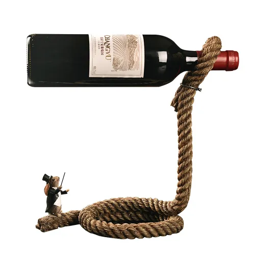 Rabbit Magic Show Bottle Stand Red Wine Bottle Rack Holder Home Decoration Christmas Gift