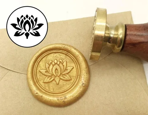 Lotus Flower Wax Seal Stamp Kit Wedding Invitation Sealing Wax Stamp Kits Custom Wax Seal