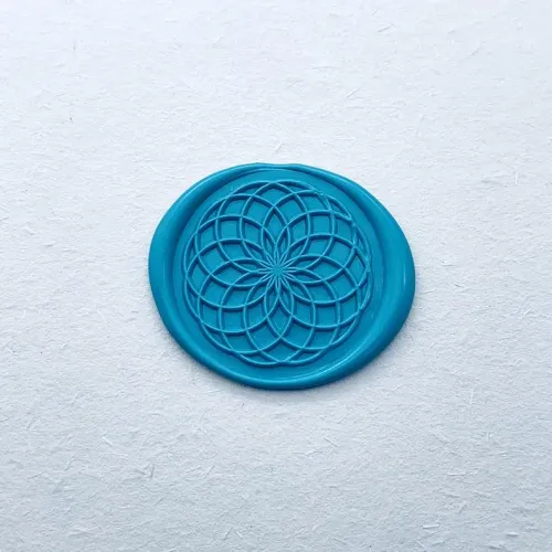 Wreath Sealing Wax Stamp Kit - Wedding Invitation Wax Seal Stamp Kits - Flower Circle Wax Stamp Paper Wooden Gift Box Package