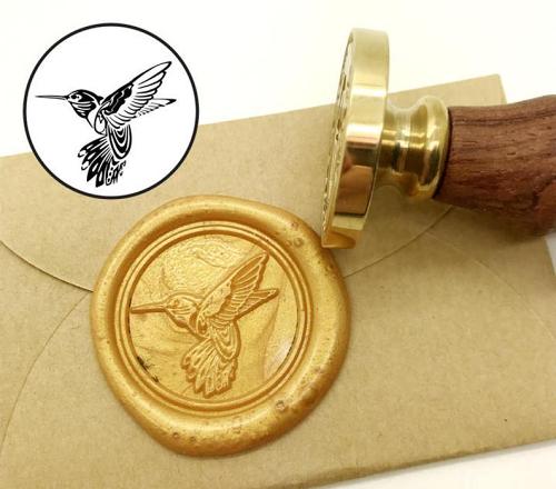 Hummingbird Wax Seal Stamp Kit Wedding Invitation Sealing Wax Stamp Kits Custom Wax Seal Paper Wooden Gift Box