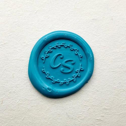 Custom Intial with Leaves Sealing Wax Stamp - Personalized Wax Stamp - Wedding Wax Seal Stamp - Invite Wax Seals Stamp - Custom Seal Stamp
