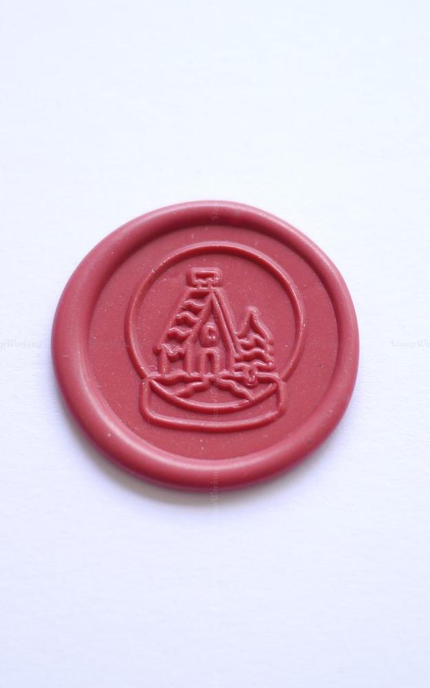 Christmas Wax Seal Stamp - Snow Globe Wax Sealing Stamp - Gift Package Wax Seal - Christmas Gift Wax Seal Kit - Giftbox Wax Sealing Stamp