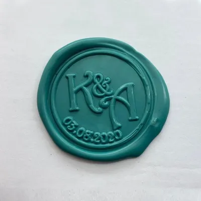 Wedding Wax Seal Stamp Kit - Wedding Invitation Sealing Stamp - Custom Wedding Wax Sealing Kit - Personalized Initials Invitation Seal Stamp