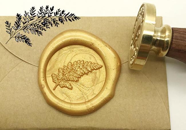 Leaf Wax Seal Stamp Kit Wedding Invitation Sealing Wax Stamp Kits Custom Wax Seal Paper