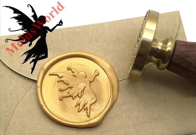 Flower Fairy Wax Seal Stamp Wedding Invitation Sealing Wax Stamp Kits Custom Wax Seal Paper Wooden Gift Box Package