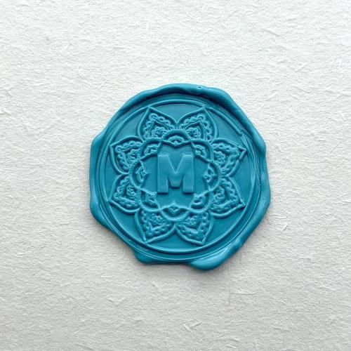 Personalized Mandala Sujeto Initial Wax Seal Stamp Kit - Custom Lace Wedding Sealing Wax Stamp - Invitation Wax Stamp - Custom Wax Seal