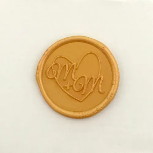 Heart Initials Wax Seal Stamp Kit - Custom Wedding Invitation Sealing Wax Stamp - Personalized Wedding Wax Sealing Ki