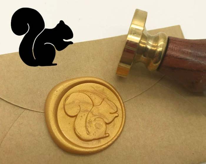 Squirrel Wax Seal Stamp Kit Wedding Invitation Sealing Wax Stamp Kits Custom Wax Seal