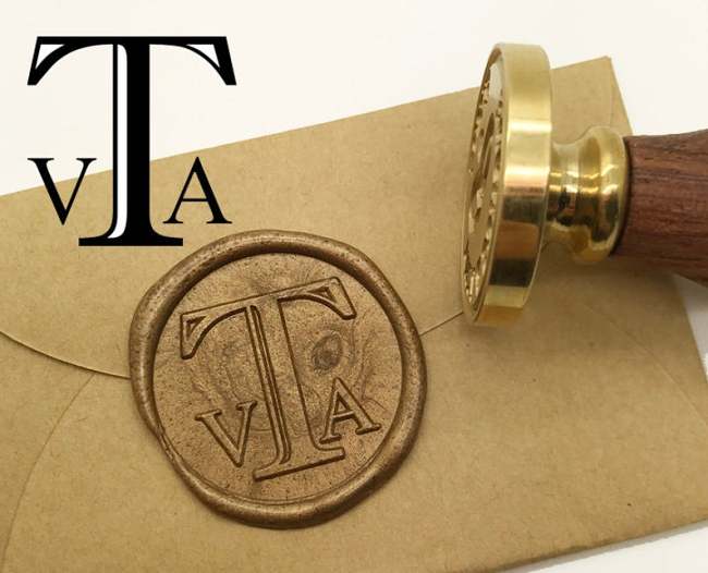 Three Letters Initials Wax Seal Stamp Personalized Monogram Custom wedding seals wedding invitation seal custom wedding stamp