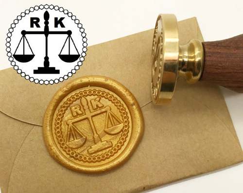 Libra Initials Wax Seal Stamp Personalized Monogram Custom wedding seals wedding invitation seal custom wedding stamp