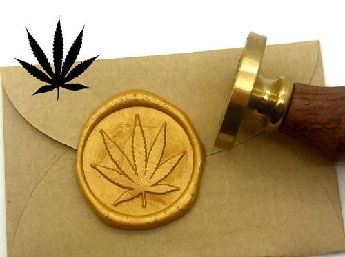 Cannabis Leaf Wax Seal Stamp Wedding Invitation Sealing Wax Stamp Kits Custom Wax Seal