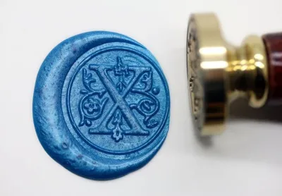 Alphabet Letter   X   Wax Seal Stamp , Sealing wax stamp, wax stamp, sealing stamp Flower Sytle