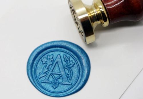 Alphabet Letter  A  Wax Seal Stamp , Sealing wax stamp, wax stamp, sealing stamp Flower Sytle