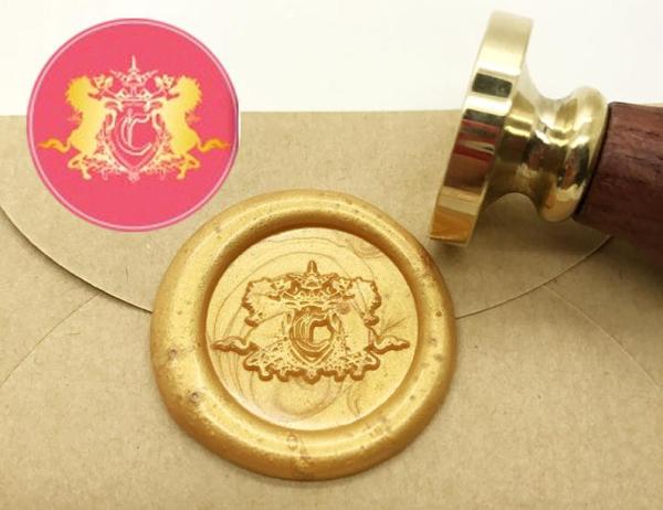 Badge Wax Seal Stamp Kit Wedding Invitation Sealing Wax Stamp Kits Custom Wax Seal