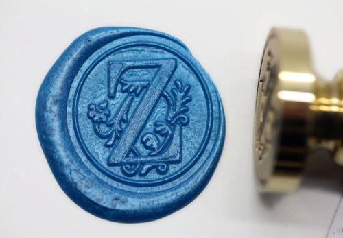 Alphabet Letter   Z   Wax Seal Stamp , Sealing wax stamp, wax stamp, sealing stamp Flower Sytle