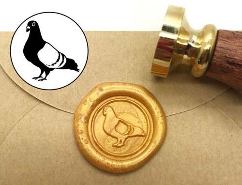 Pigeon Dove Wax Seal Stamp Kit Wedding Invitation Sealing Wax Stamp Kits Custom Wax Seal Paper Wooden Gift Box