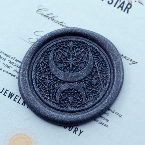Moon and Star Universe Galaxy Metal Stamp / Wedding Wax Seal Stamp / Sealing Wax Stamp