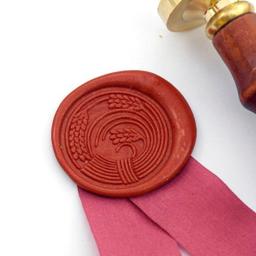 Japanese Tradition Wheat Ears Metal Stamp / Wedding Wax Seal Stamp